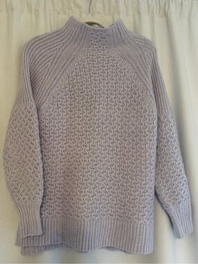 Anthropologie Soft Lavender Textured Knit Sweater - Women
